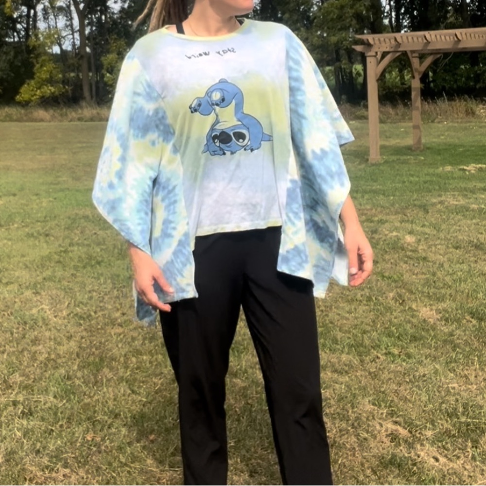 Stitch handmade poncho top